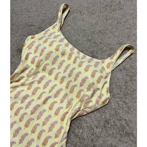 J.Crew x SZ Blockprints Size 12 Yellow One Piece Swimwear Swimsuit NEW - Picture 4 of 13